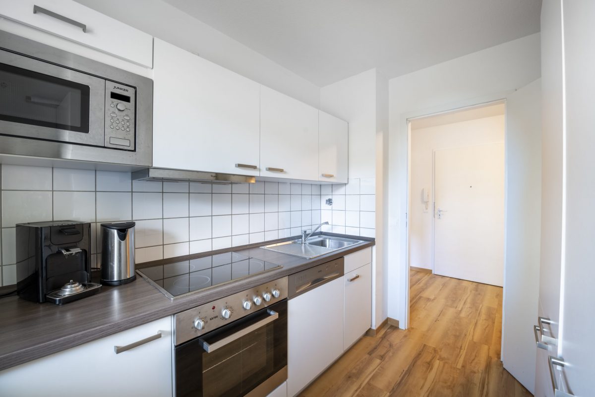 Die Küche in der Gästewohnung in Oberreut.