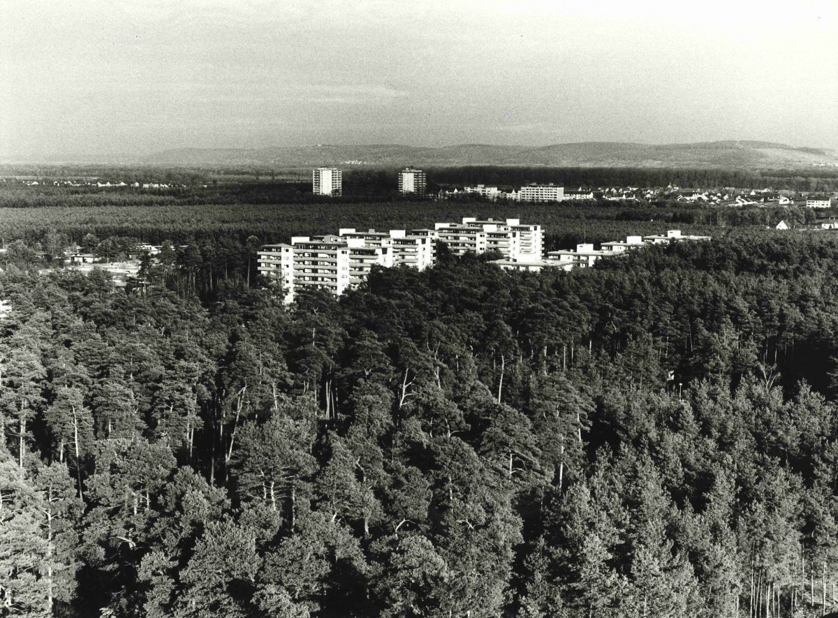 Historische Aufnahme der Europaschule in der Waldstadt von 1961.