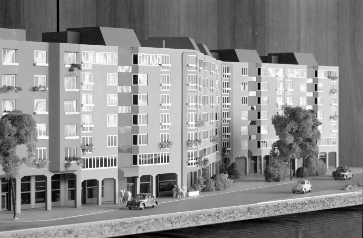 Historisches Architekturmodell der Altstadtsanierung von 1976.