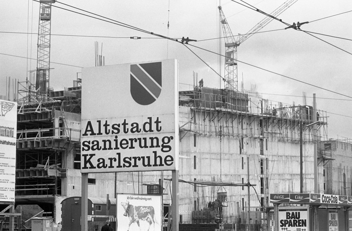 Historische Aufnahme der Altstadtsanierung von 1976.