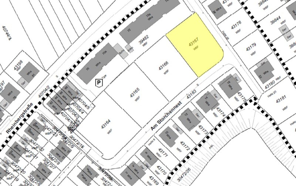 Übersichtskarte der Grundstücke 