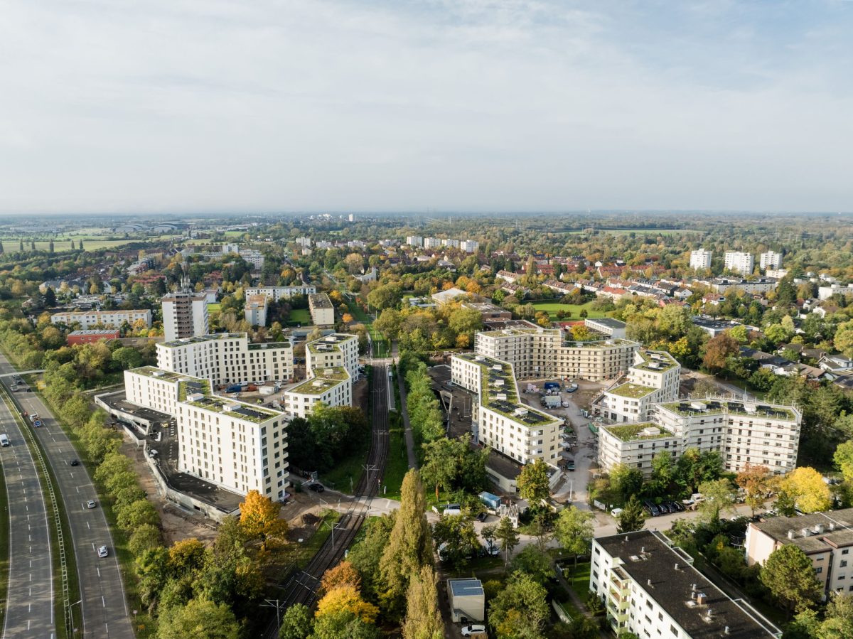 Luftbild des August-Klingler-Areals in Daxlanden.