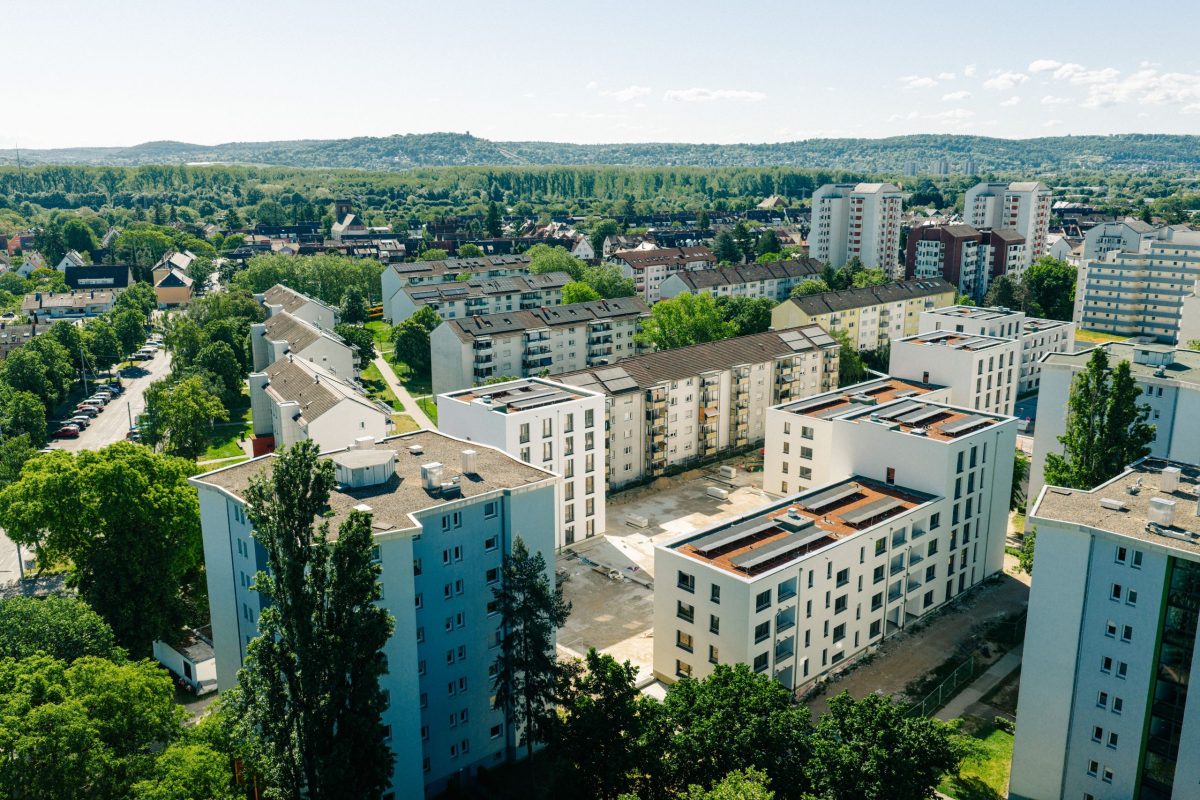 Luftbild vom Rintheimer Feld