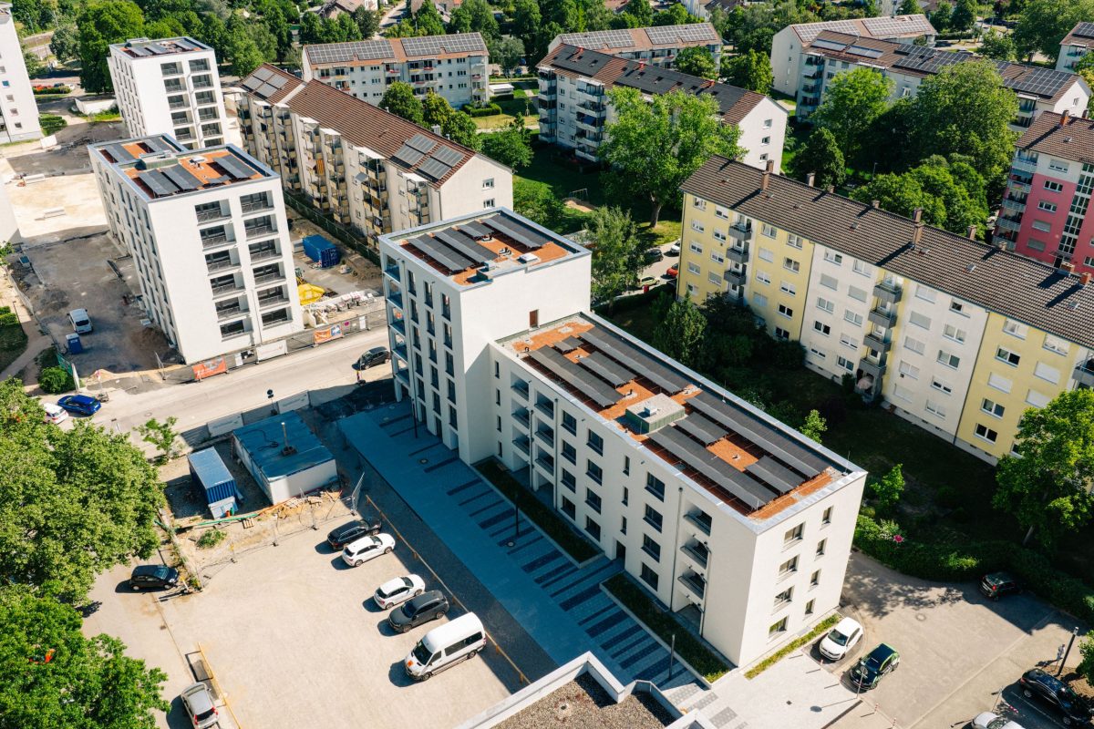 Außenansicht des Neubaus am Staudenplatz