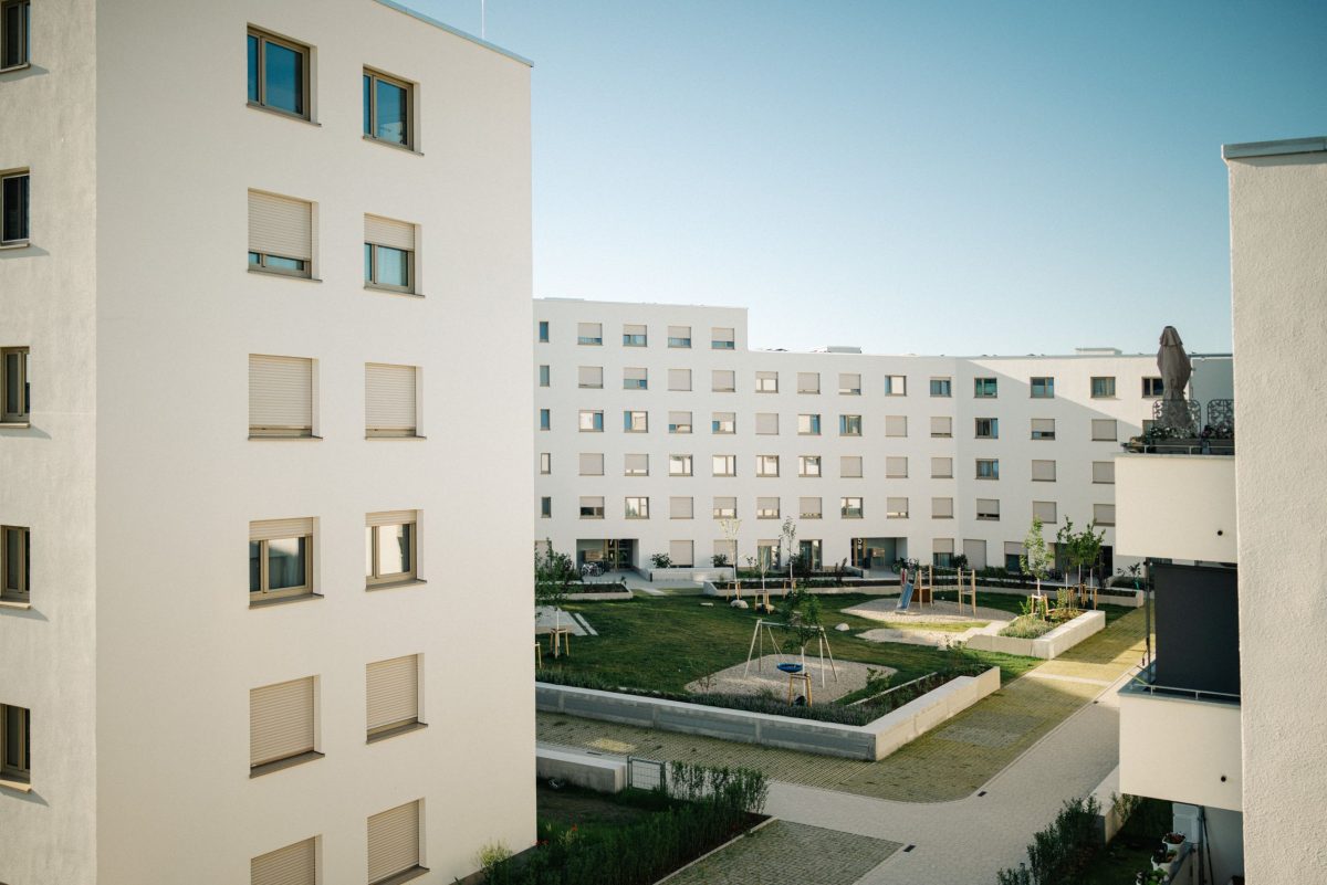 Außenansicht des Neubaus in Oberreut Woerishoffer Straße.