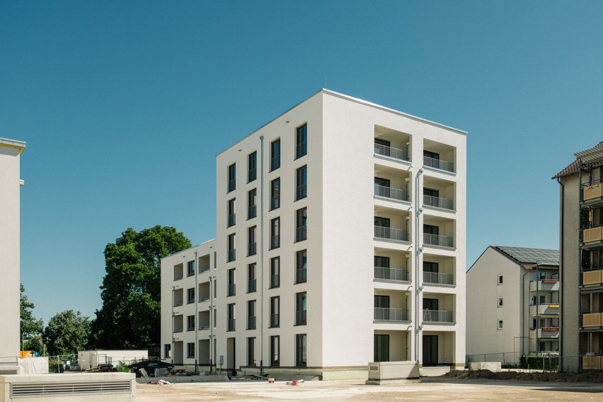 Außenansicht des Neubaus am Staudenplatz