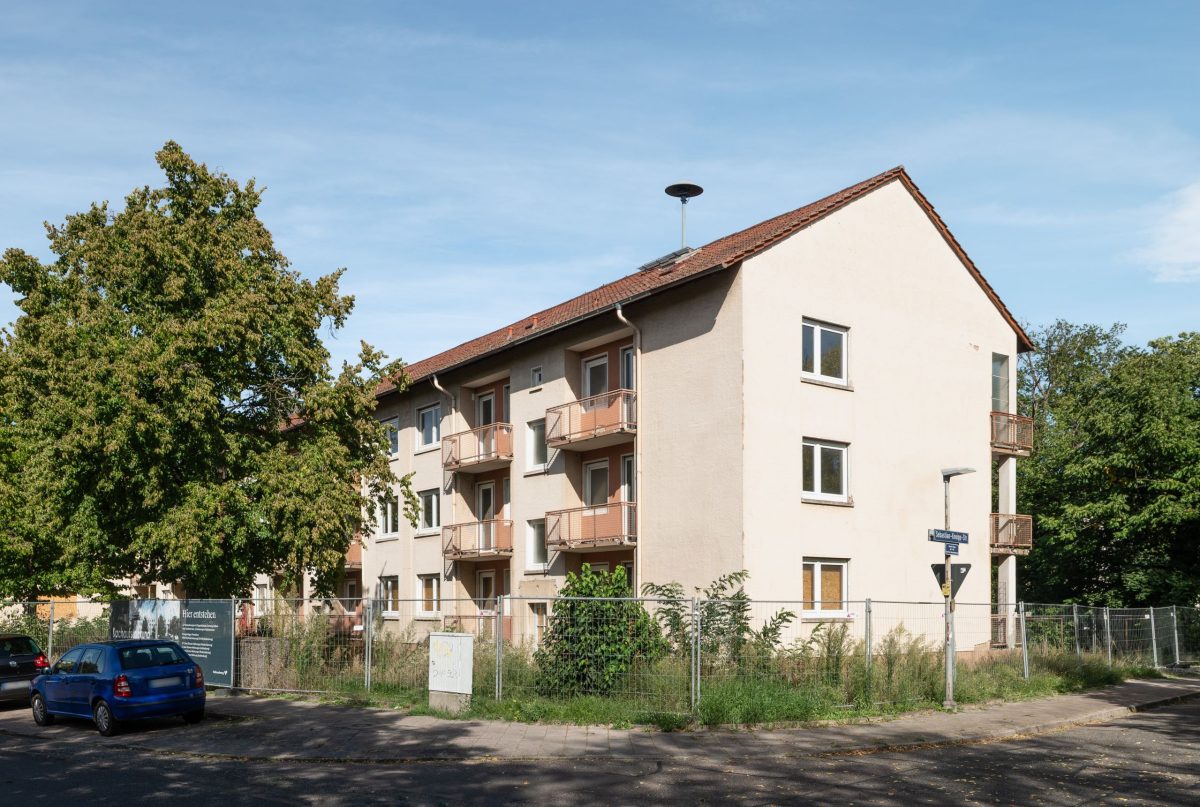 Außenansicht des Modernisierungsprojekts im Klosterweg.