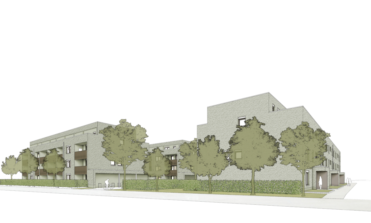 Visualisierung des Neubauprojekts: Buschwiesenweg in Karlsruhe-Grünwinkel