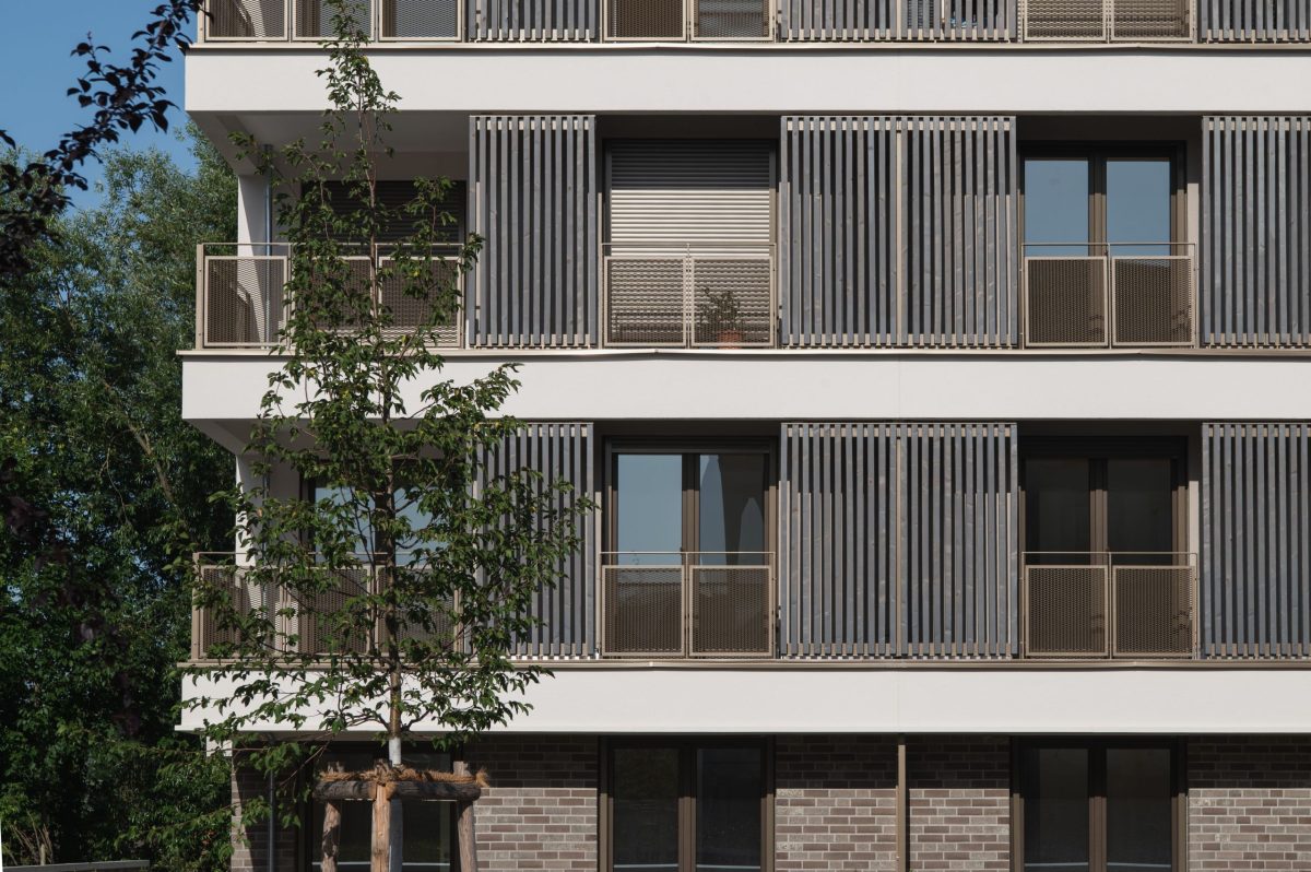 Fassade im Wohnpark Mittendrin in Stutensee.