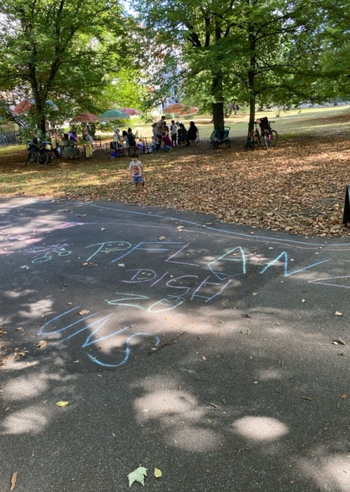 Mit Straßenkreide wurde 