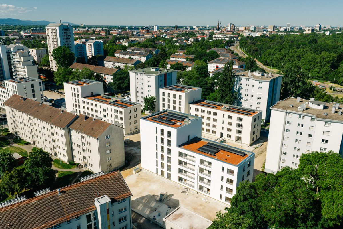 Luftbild vom Rintheimer Feld