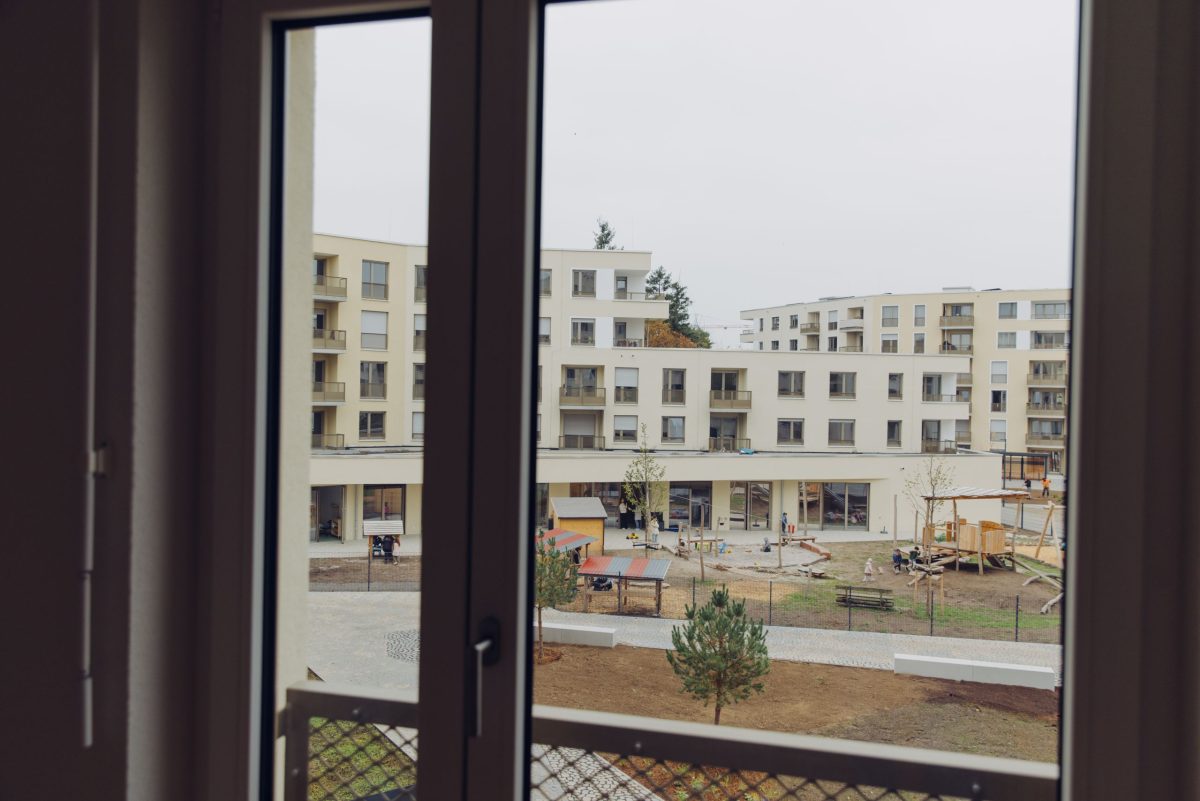 August-Klingler-Areal Daxlanden Ausblick auf Kindertagesstätte