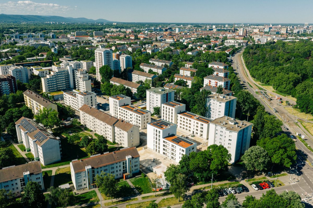 Luftbild Rintheimer Feld